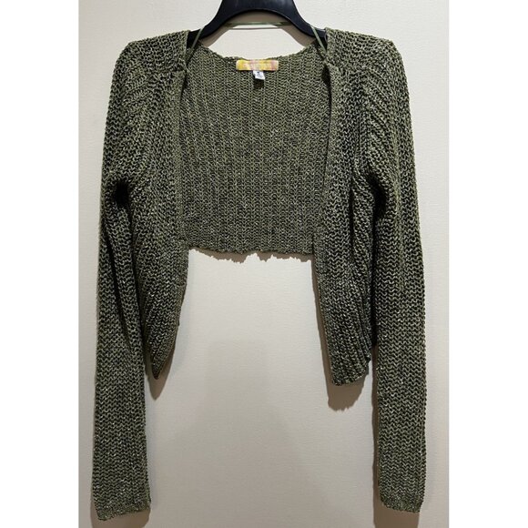 Urban Outfitters Sweaters - Urban Outfitters Long Seeve Cropped Cardigan Sweater ~ Green  ~ Size Medium